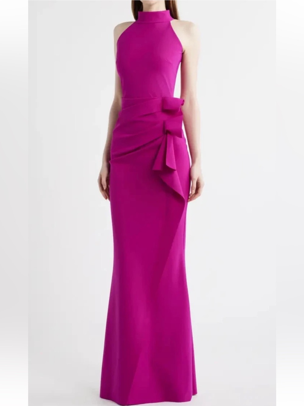 NWOT Chiara Boni La Petite Robe Gudrum High Neck Trumpet Gown Dress Size 48 $995